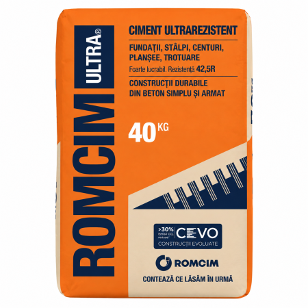 Ciment Romcim Ultra 42,5 R, gri, 40 kg